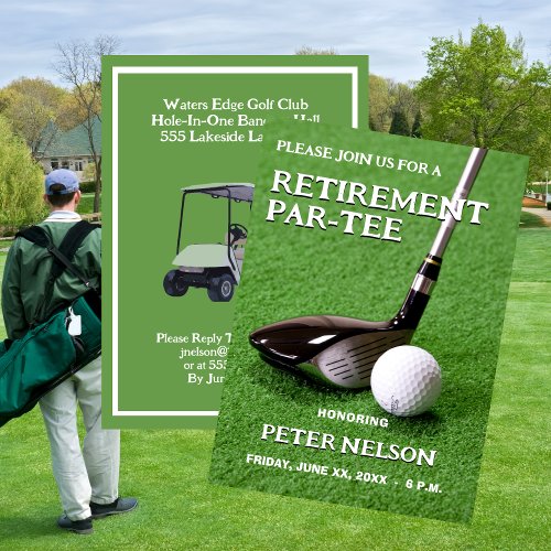 Retirement Party Invitation Golf Lovers