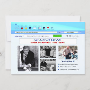 Retirement Party Invitation, Internet Home Page Invitation