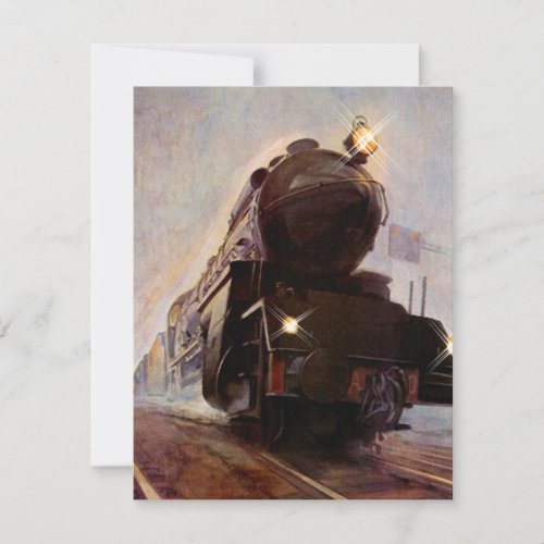 RETIREMENT PARTY INVITATION ~ MISTY EVENING TRAIN!