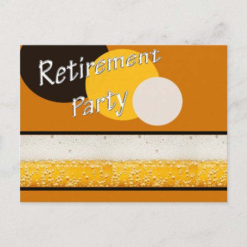 retirement party invitation postcard