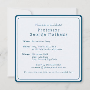 Retirement Party Invitation Professional Elegant