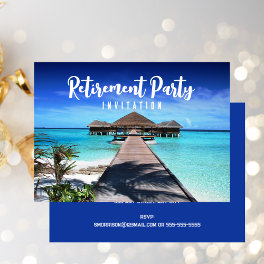 Retirement Party Invitation Tropics Vacation