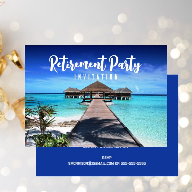 Retirement Party Invitation Tropics Vacation (Creator Uploaded)
