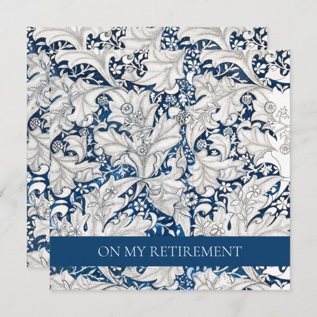 RETIREMENT PARTY INVITATION : WILLIAM MORRIS  (Front/Back)