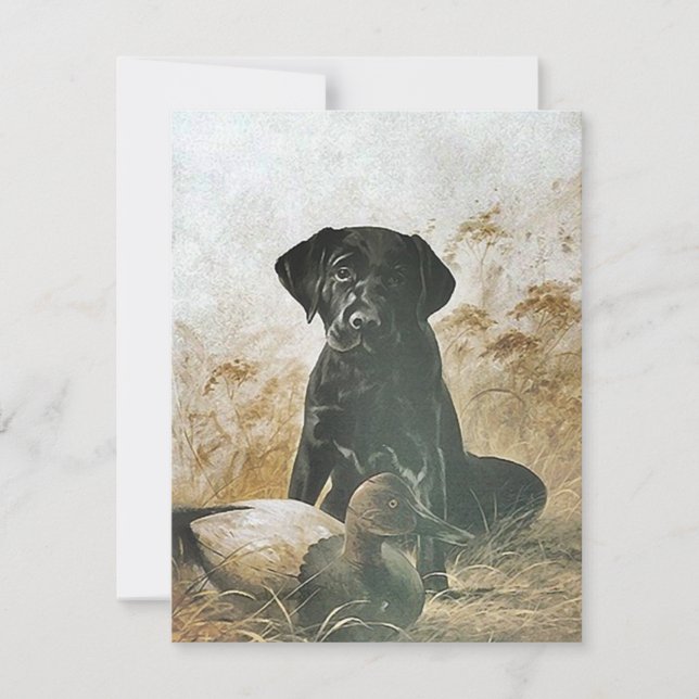 Retirement Party Invitations Best Friend Labrador (Front)