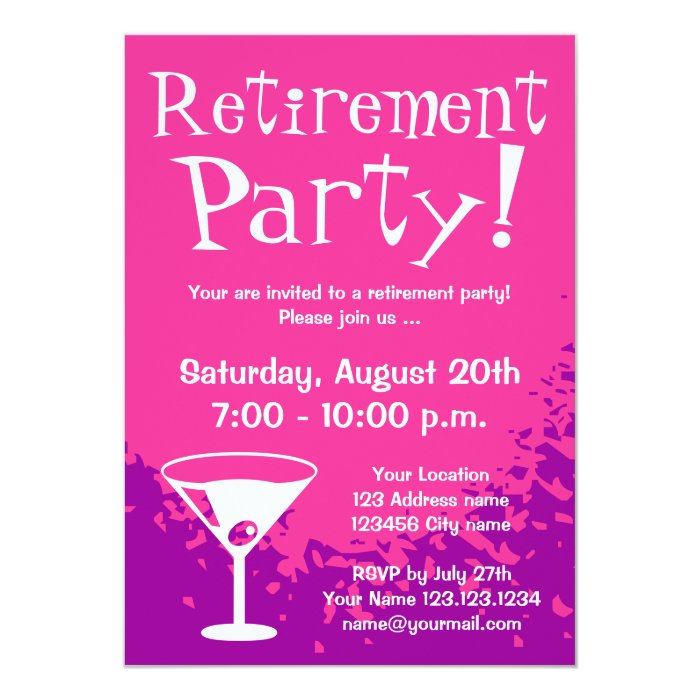 Retirement Party Invitations Custom Invites Zazzle