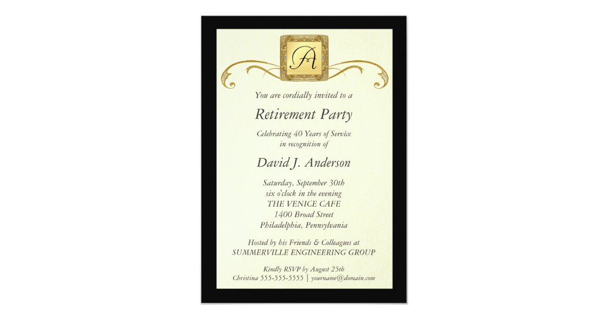 Formal Retirement Invitation 7
