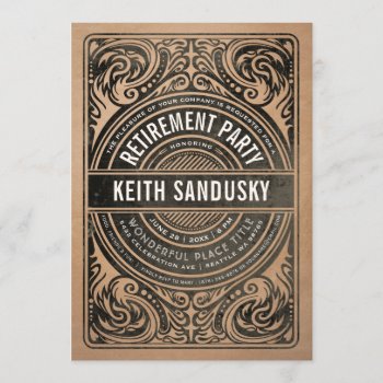 Retirement Party Invitations Rustic Kraft Bbq by Anything_Goes at Zazzle