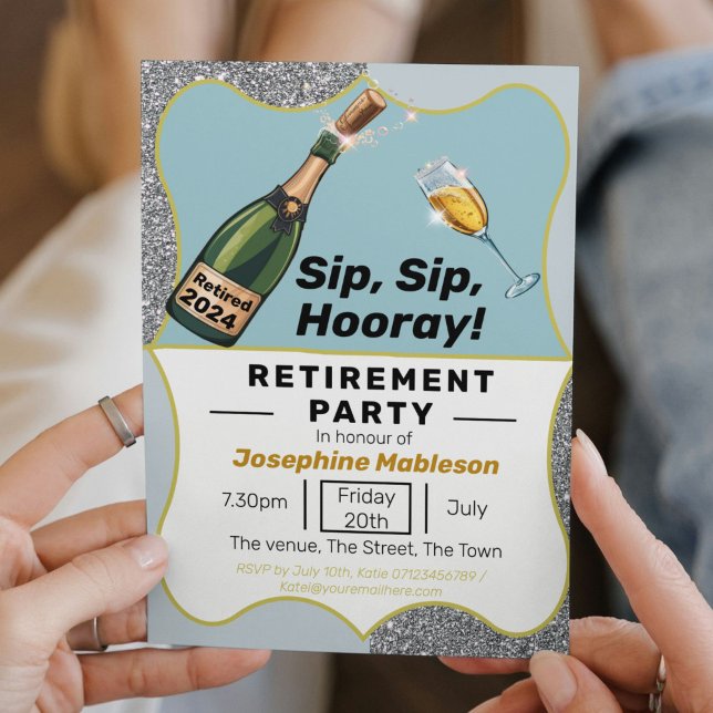 Retirement Party, just retired, Classic Vintage Invitation (Creator Uploaded)
