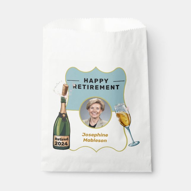 Retirement party, leaving function favor bag (Front)