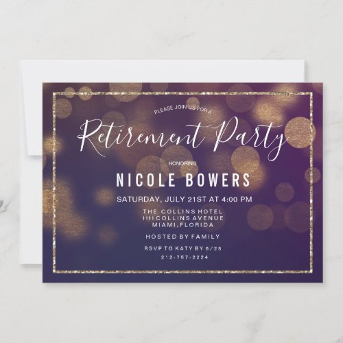 Retirement Party Lights Invitation