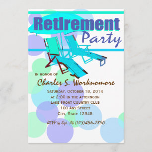 Retirement Party Lounge Chairs Invitation