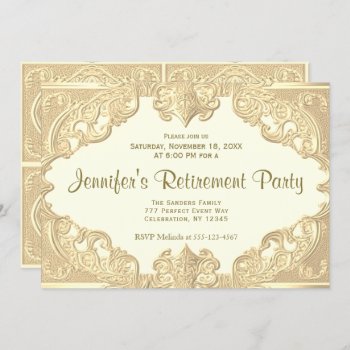 Retirement Party | Modern Elegance Invitation by GlitterInvitations at Zazzle