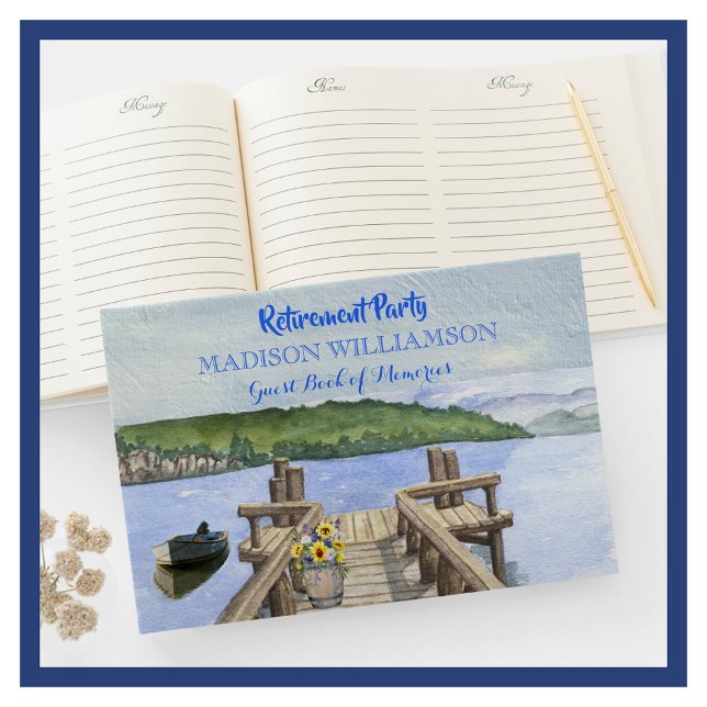Retirement Party Mountain Lake Dock  Guest Book (Creator Uploaded)