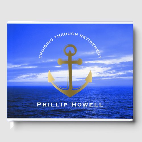 Retirement Party Nautical Anchor Blue Ocean