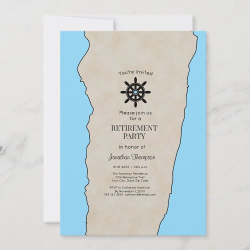 Retirement Party Nautical Custom Invitation