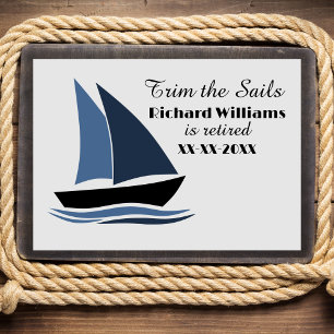 Retirement Party Nautical Sailing Theme Modern Invitation
