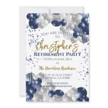 Retirement Party Navy Balloons