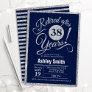 Retirement Party - Navy Silver Invitation
