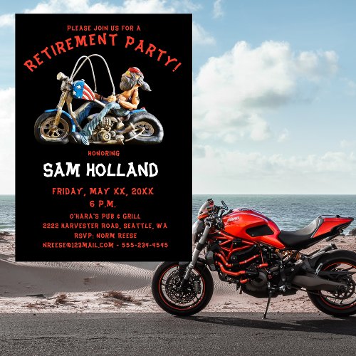 Retirement Party _ Old Biker _ Funny Invitation