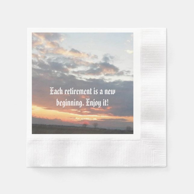 retirement party paper napkins (Front)
