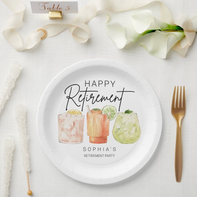 Retirement Party Paper Plates (Wedding)
