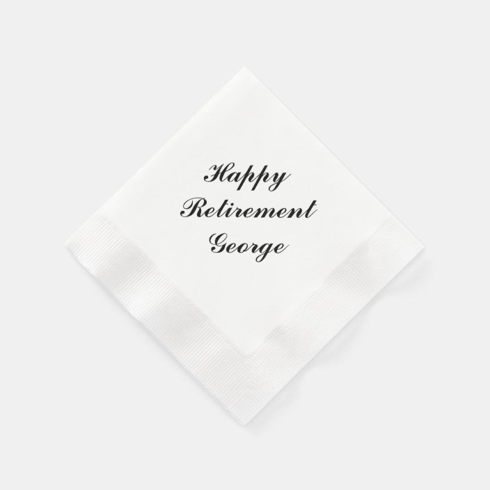 "Retirement Party" Personalized Napkins Zazzle