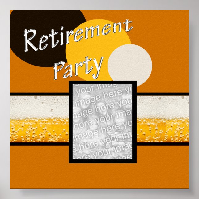 RETIREMENT PARTY PHOTO AUTOGRAPH POSTER (Front)