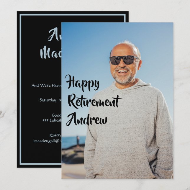 Retirement Party Photo Invitation (Front/Back)