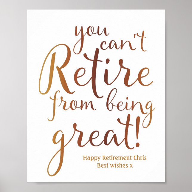 Retirement Party Print Sign (Front)