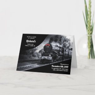 Retirement Party Railroad Train Theme 30 Years Invitation