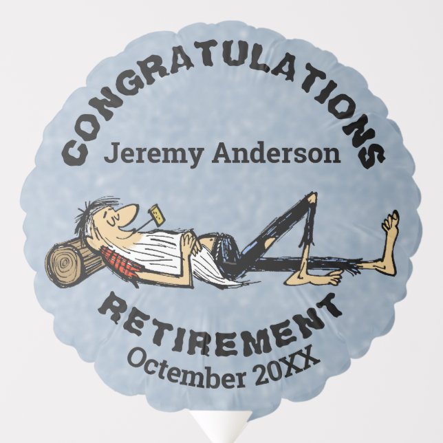 Retirement Party Rip Van Winkle personalize Balloon (Front)