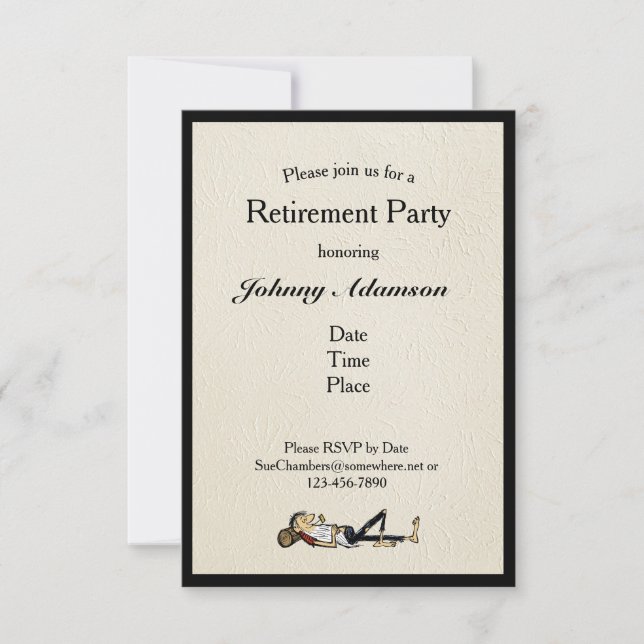 Retirement Party Rip Van Winkle personalize Invitation (Front)