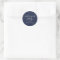 Retirement Party Round Sticker Elegant Silver Navy