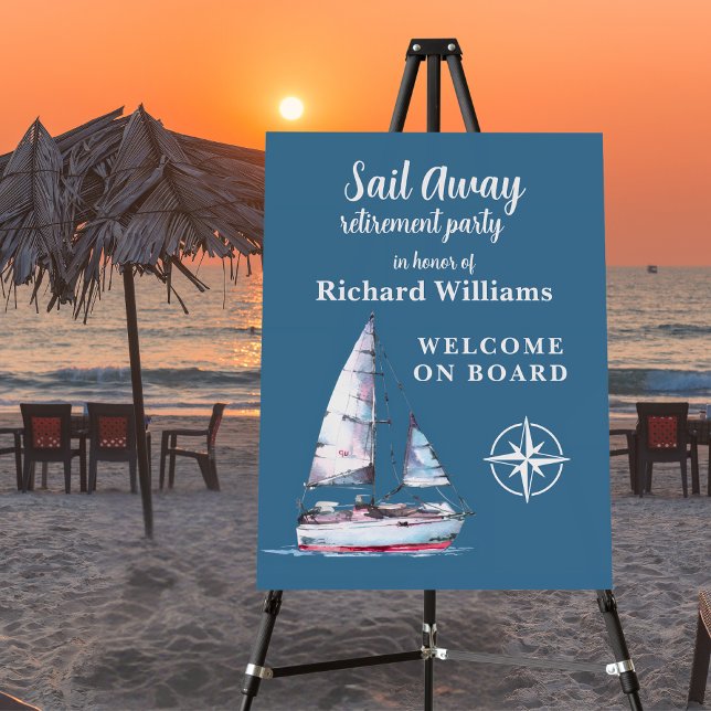 Retirement Party Sail Away Nautical Theme Foam Board (Creator Uploaded)