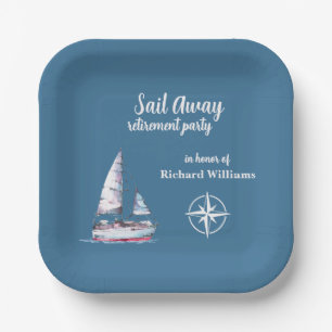 Retirement Party Sail Away Nautical Theme Paper Plates