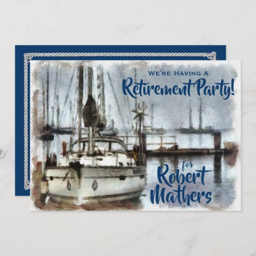 Retirement Party _ Sailing Nautical Invitation