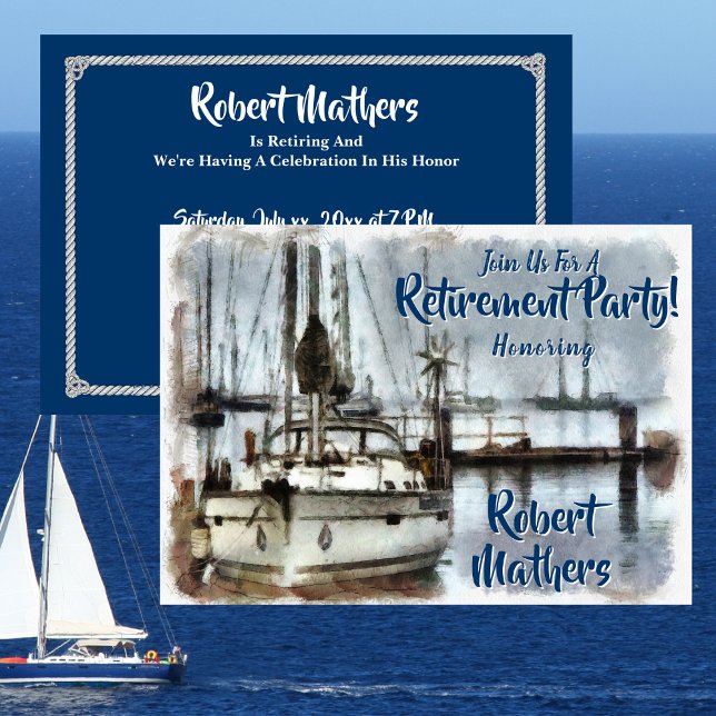 Retirement Party - Sailing Theme Invitation (Retirement Party - Sailing Theme Invitation)