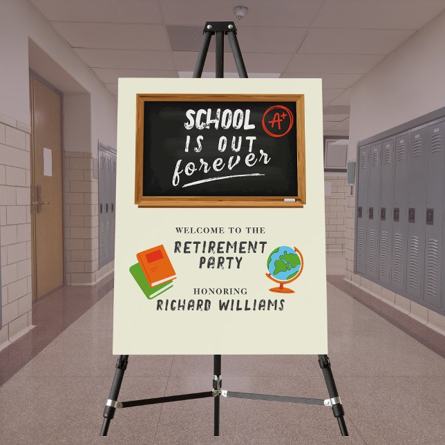 Retirement Party School Teacher Blackboard Foam Board (Creator Uploaded)