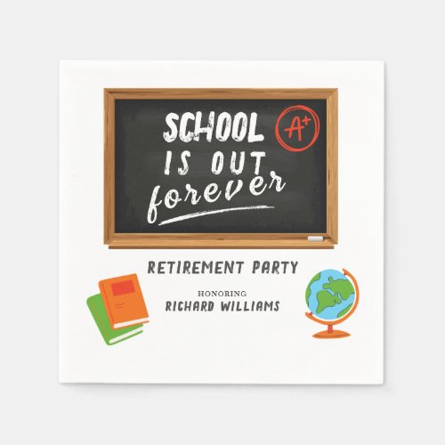 Retirement Party School Teacher Blackboard