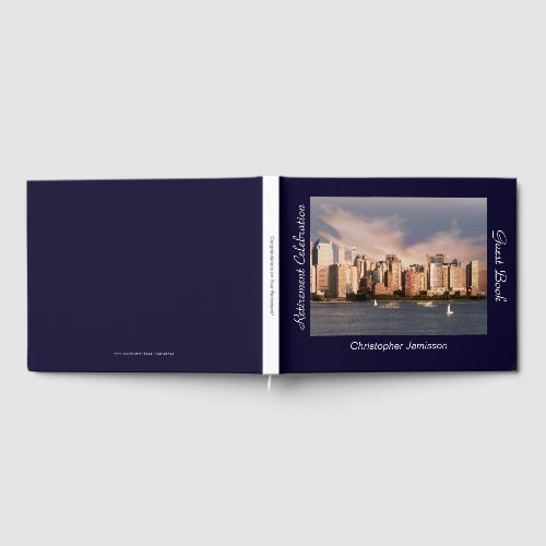 Retirement Party Sign-In Book, NYC Skyline