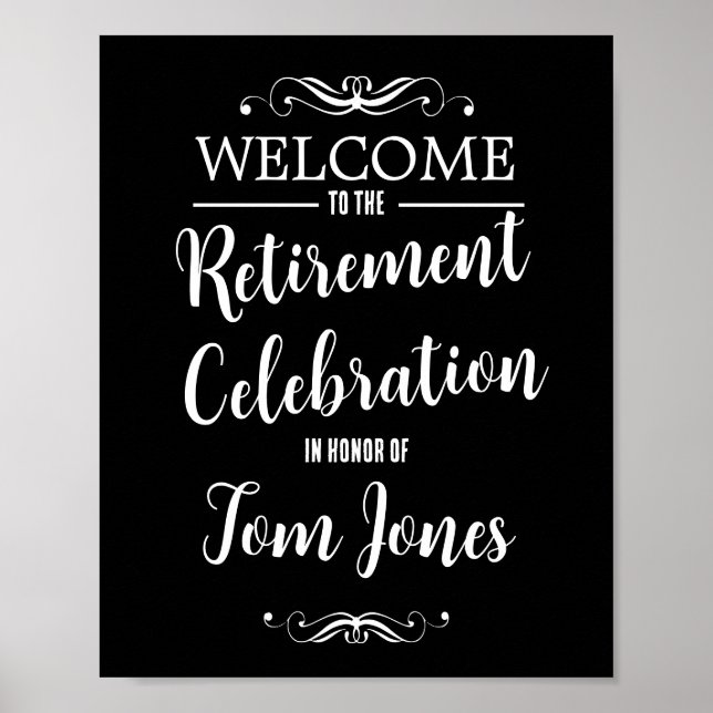 Retirement Party Sign make your own (Front)