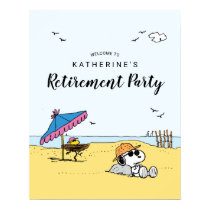 Retirement Party | Snoopy & Woodstock on the Beach Poster