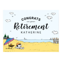 Retirement Party | Snoopy & Woodstock on the Beach Poster