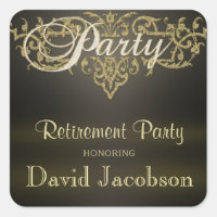 Retirement Party Square Sticker