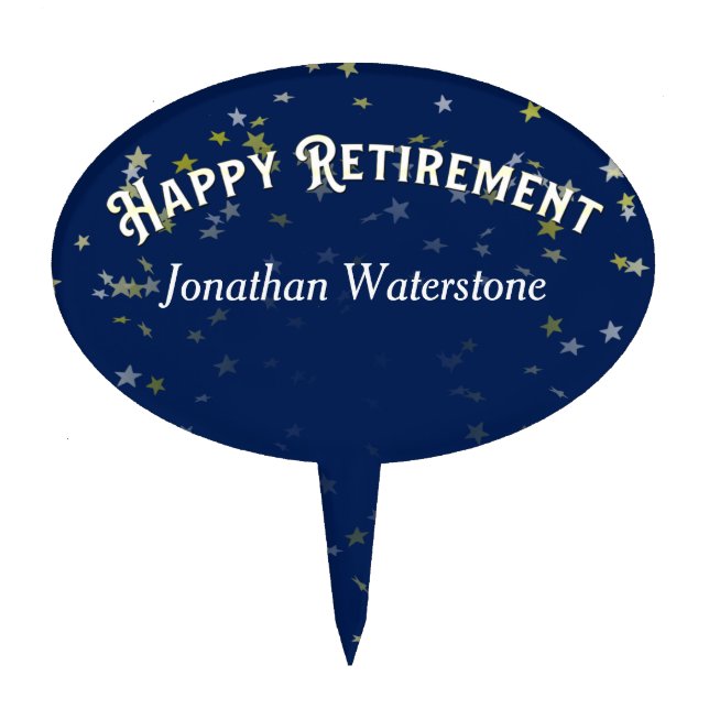 Retirement Party Stars Cake Topper (Front)
