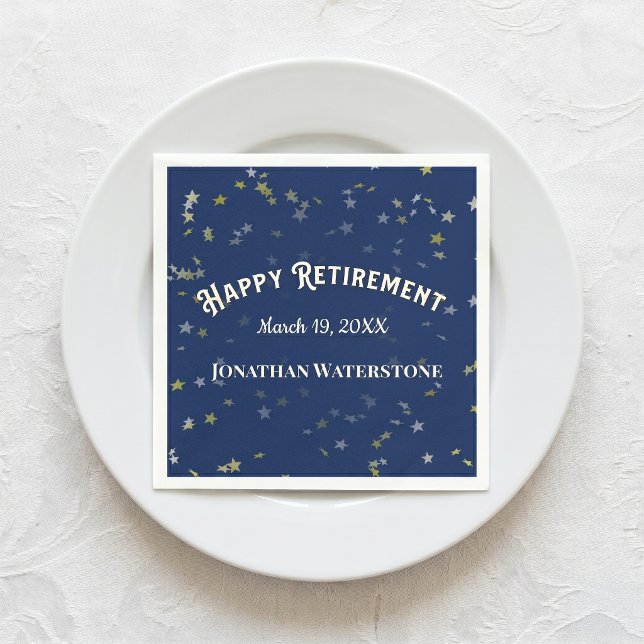 Retirement Party Stars Napkins (Creator Uploaded)