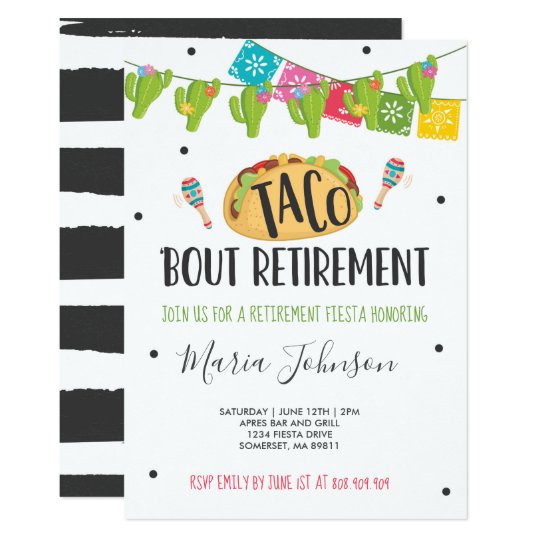Retirement Party Taco Bout Retirement Invitation