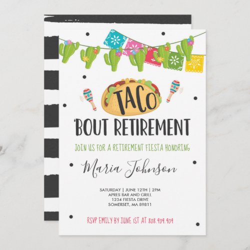 Retirement Party Taco Bout Retirement Invitation