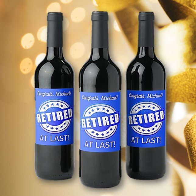 Retirement Party Time! Custom  Wine Label (Creator Uploaded)